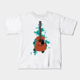 Dreadnought Style Acoustic Guitar All Mahogany Kids T-Shirt